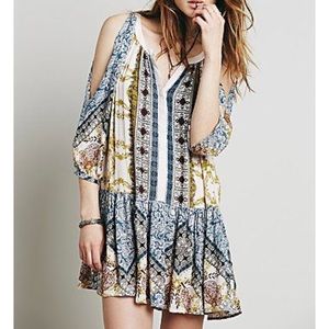 Free People Portobello Road Printed Boho Dress L